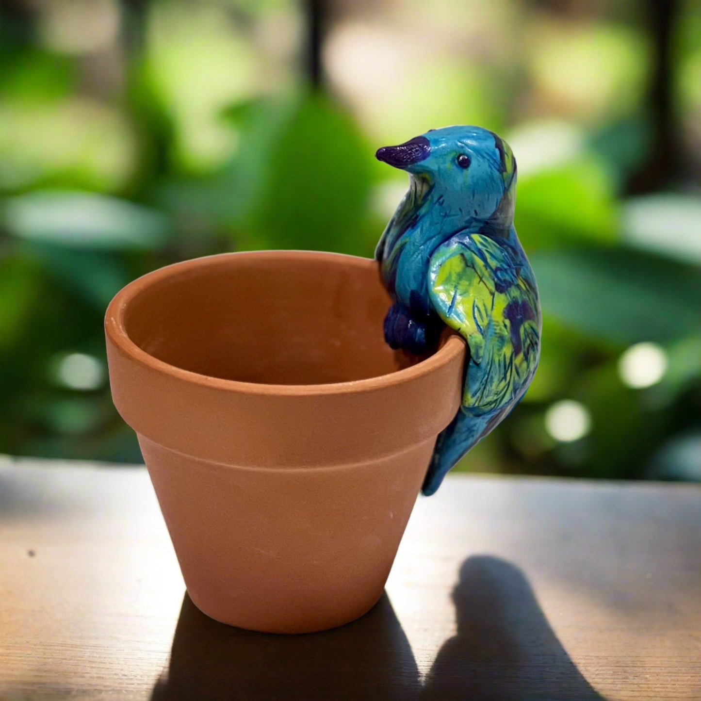 Polymer Clay Bird Plant Buddy