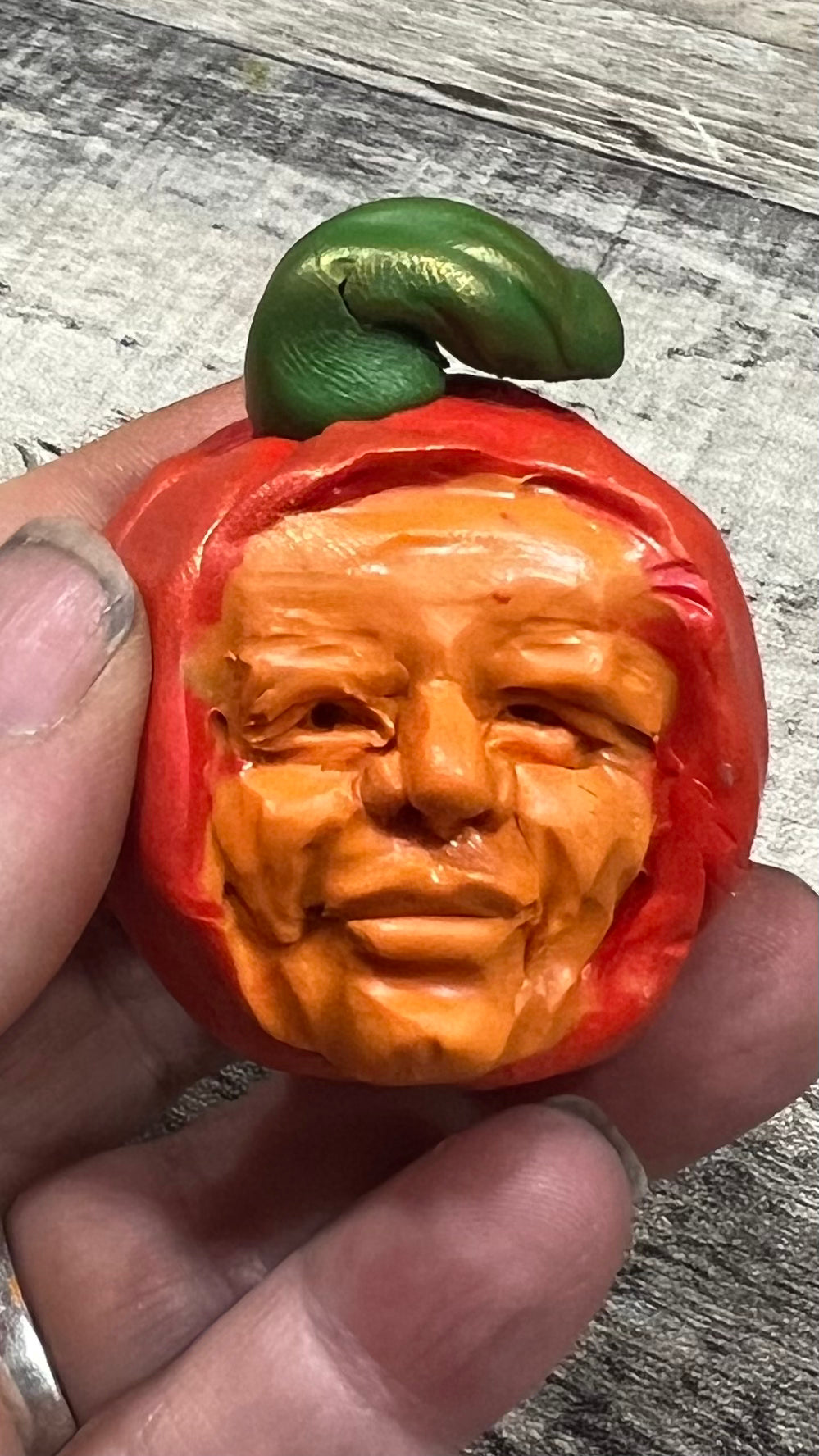 Sculpt A 3D “Carved” Clay Pumpkin Face
