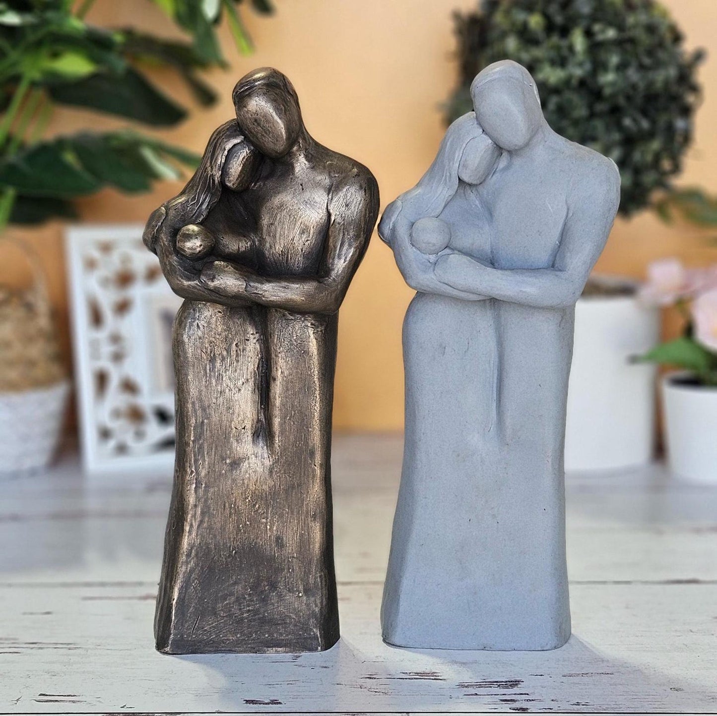 Family of Three Baby Anniversary 7th, 8th, 10th First Christmas Gift, Mother's Day, Father's Day- FO3Baby