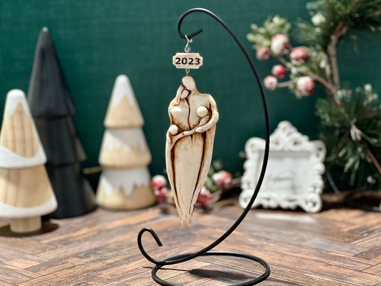 Family of Four Christmas Ornament 2023 Big Little Brother Sister Older Kids