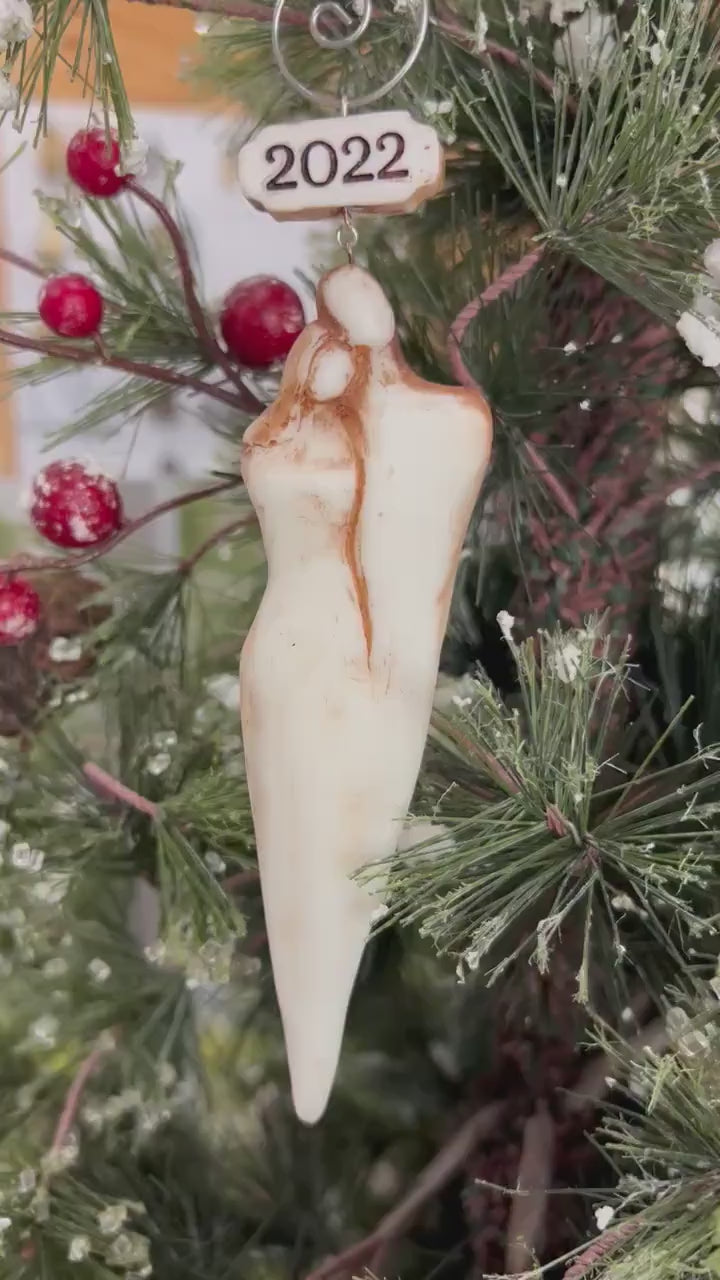 Pregnant Expecting Family Christmas Ornament