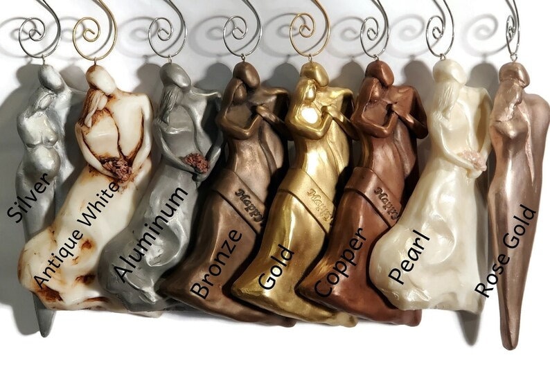 Pregnant Expecting Family of Four Christmas Ornament OrDrEFO4-YTC-BB-B