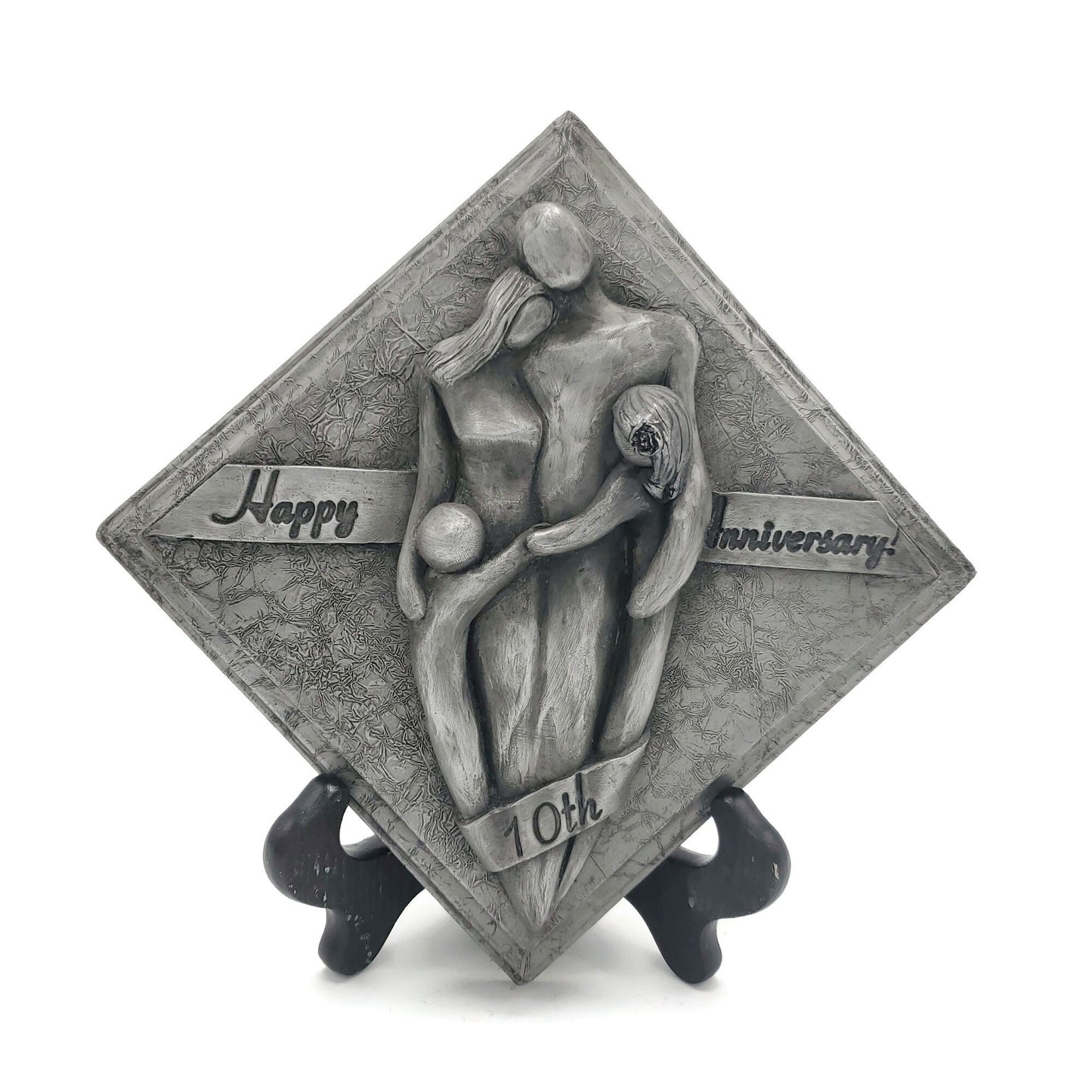 Happy 10th Anniversary Aluminum Plaque, Tin Anniversary Gift, Tenth Wedding Anniversary Gift for Him and Her