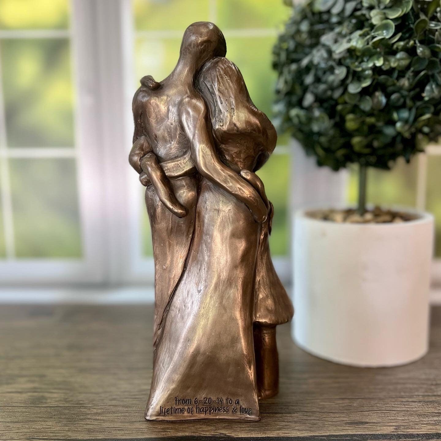 8th Anniversary Family of Five Portrait Aluminum Gift, Gift for Her, Gift for Him, Eight Year Husband Wife New Baby