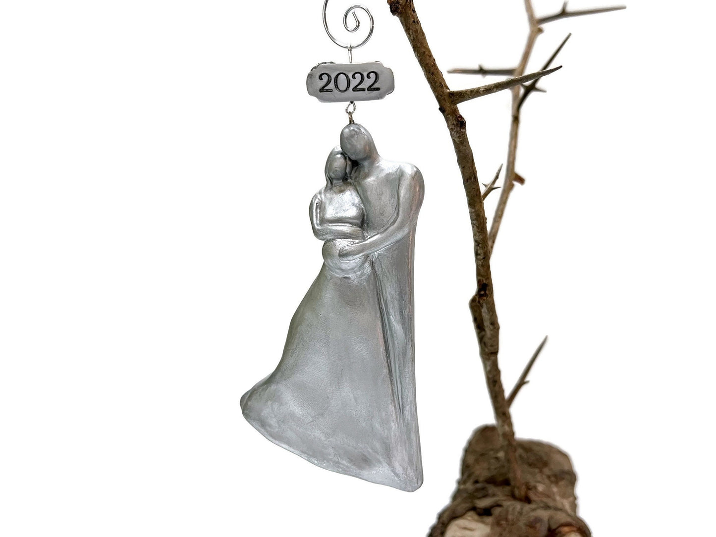 Pregnant Expecting Family Christmas Ornament