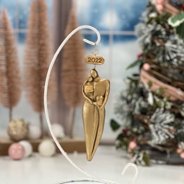 Family of Three Christmas Ornament , Personalized Gift