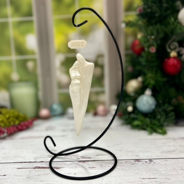 Modern Maternity Christmas Ornaments of a Expecting Couple Personalized Pregnant Christmas Ornament