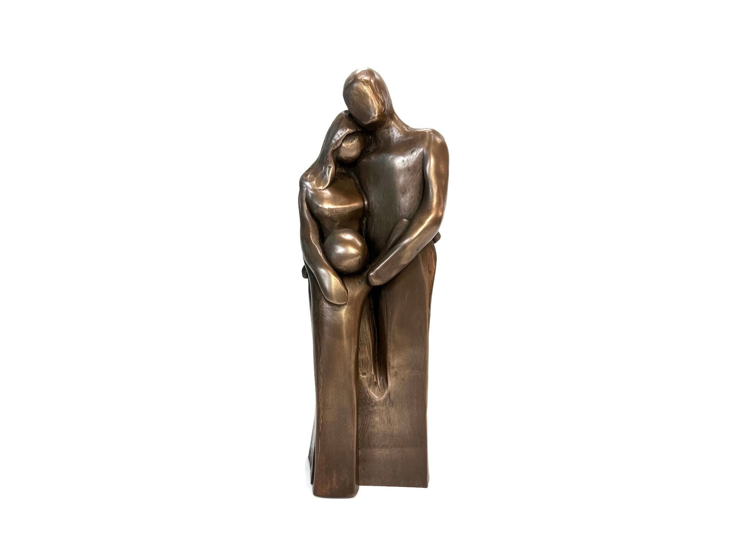 Family of Three 10 Year Anniversary Aluminum Sculpture, Anniversary Gift for Men, Gift for Her, 10 Years Gift for Husband Wife