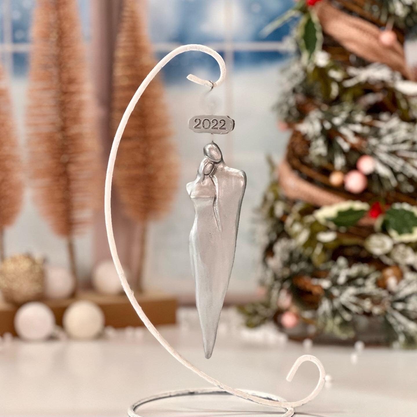 10th Wedding Anniversary Gift, Aluminum Anniversary Ornament- Just The Two Of Us Personalized Christmas Ornament