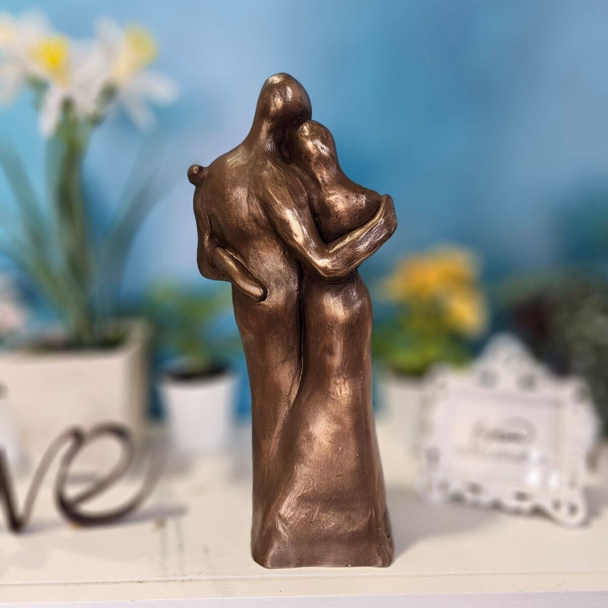 Family of Three, Young Toddler Portrait 7th, 8th, 10th Anniversary Gift, Mother's Day, Father's Day, Christmas - FO3YT