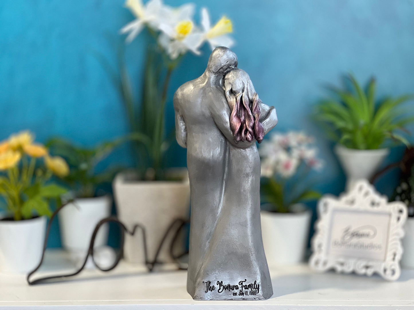 10 Year Anniversary Aluminum Sculpture, 10th Anniversary Gift for him, 10th Anniversary Gift for her, Tin Anniversary Gift, 10 year Tenth