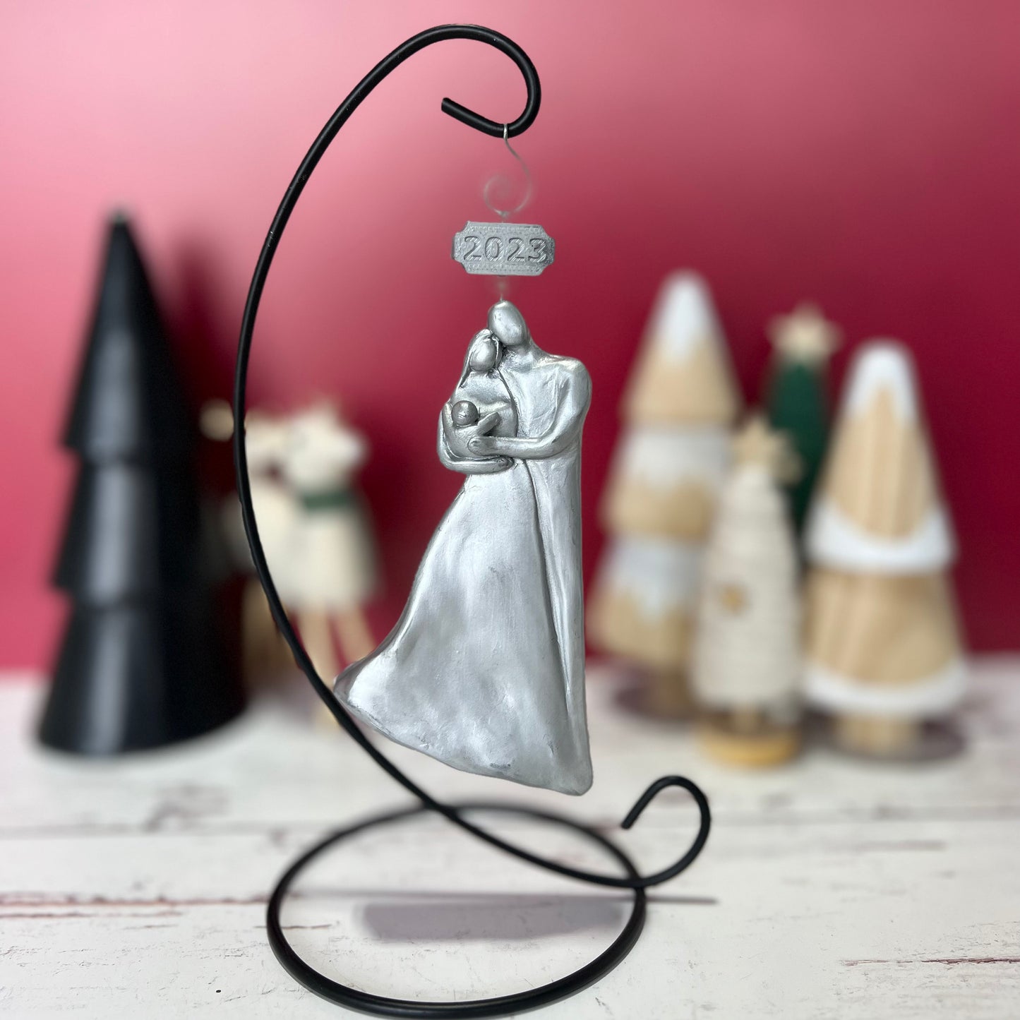2023 Personalized Family Christmas Ornament with Baby, Family Of Three - Young Toddler Baby's First Christmas Ornament, Family's First Baby