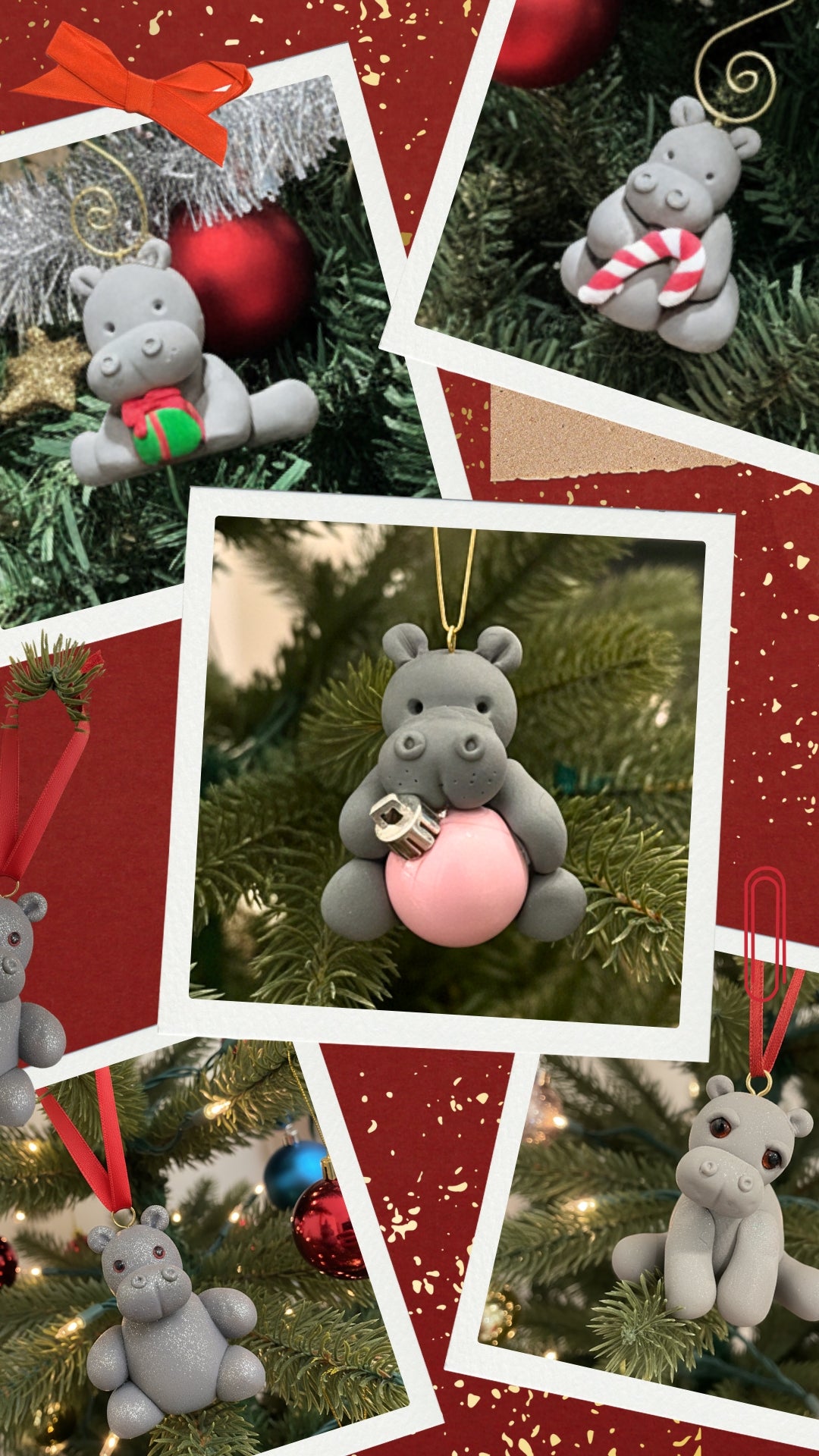 12/04/25 Foam Clay Hippo Christmas Ornament Class