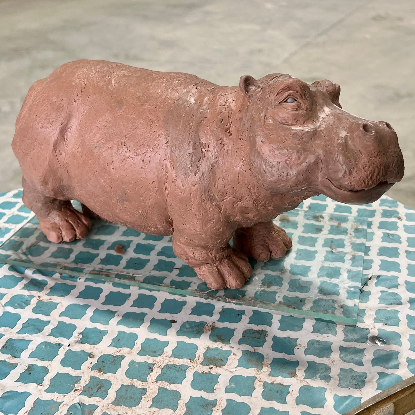 3d Printed Hippo Sculpture