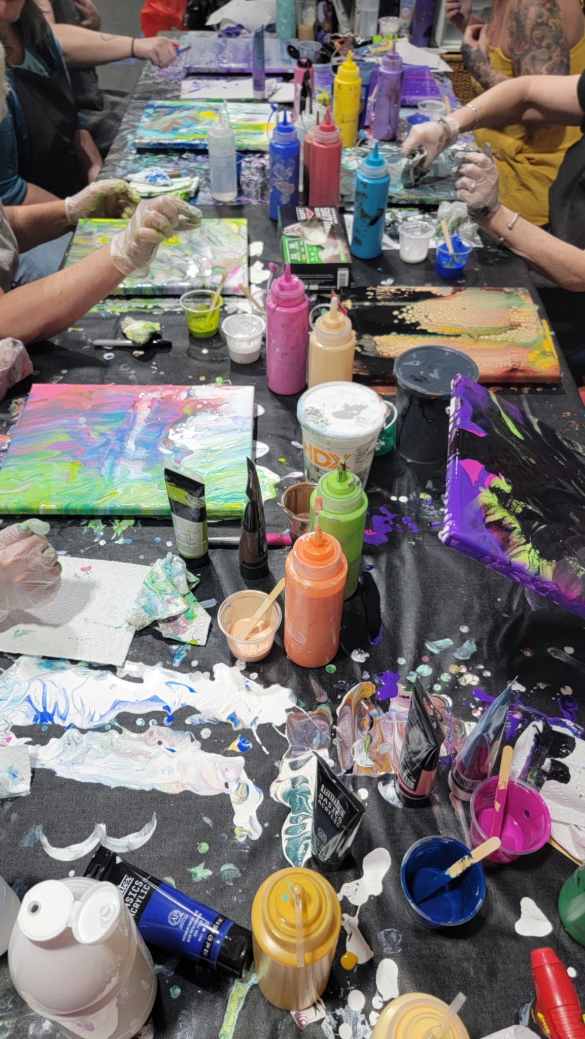 [6/19/26 @ 6pm] Paint Pour Floral Techniques Class