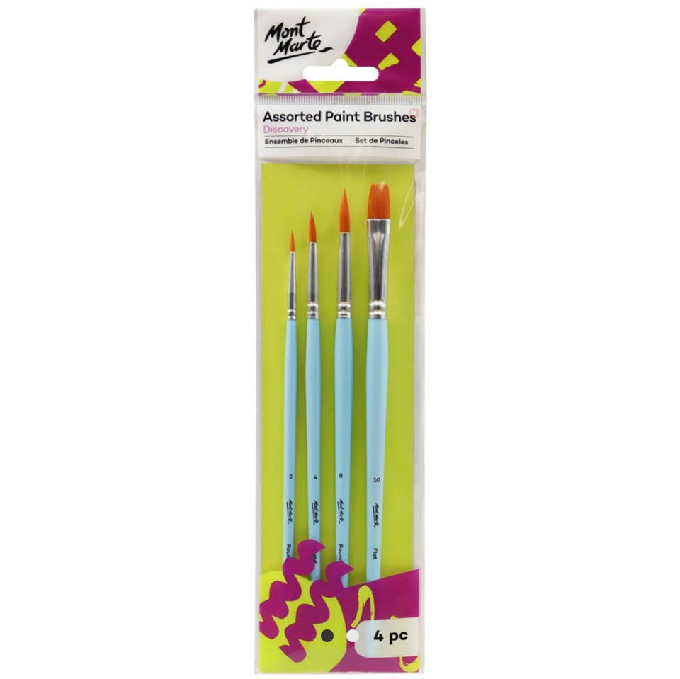 Assorted Paint Brushes Discovery 4pc