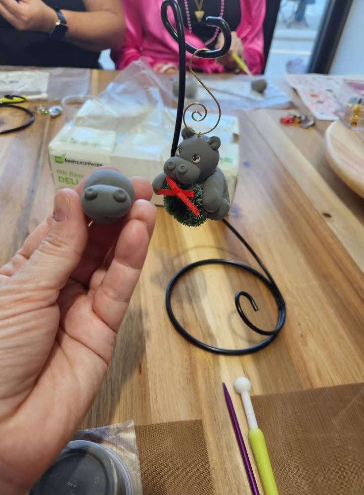 12/04/25 Foam Clay Hippo Christmas Ornament Class
