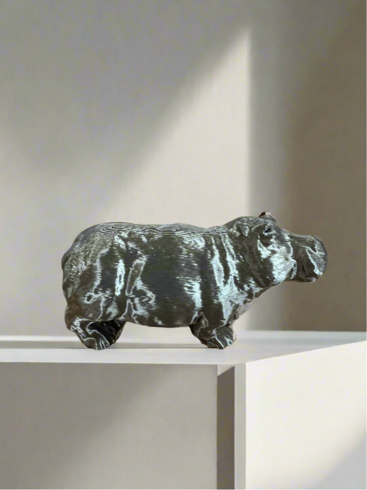 3d Printed Hippo Sculpture