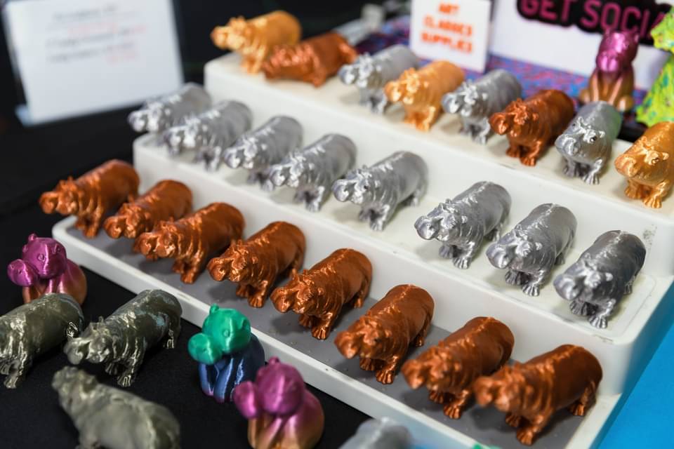 3d Printed Hippo Sculpture