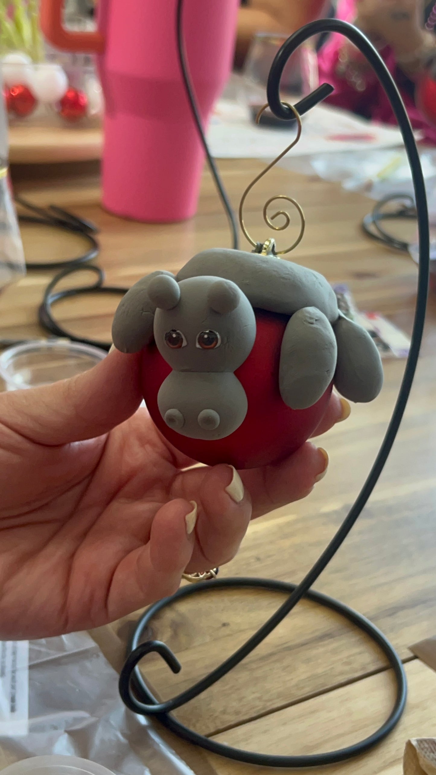 12/04/25 Foam Clay Hippo Christmas Ornament Class