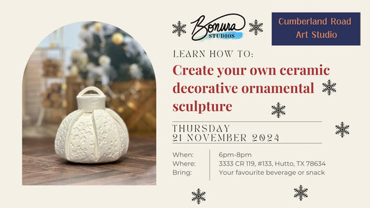 11/21/24 Create a Ceramic Decorative Ornament