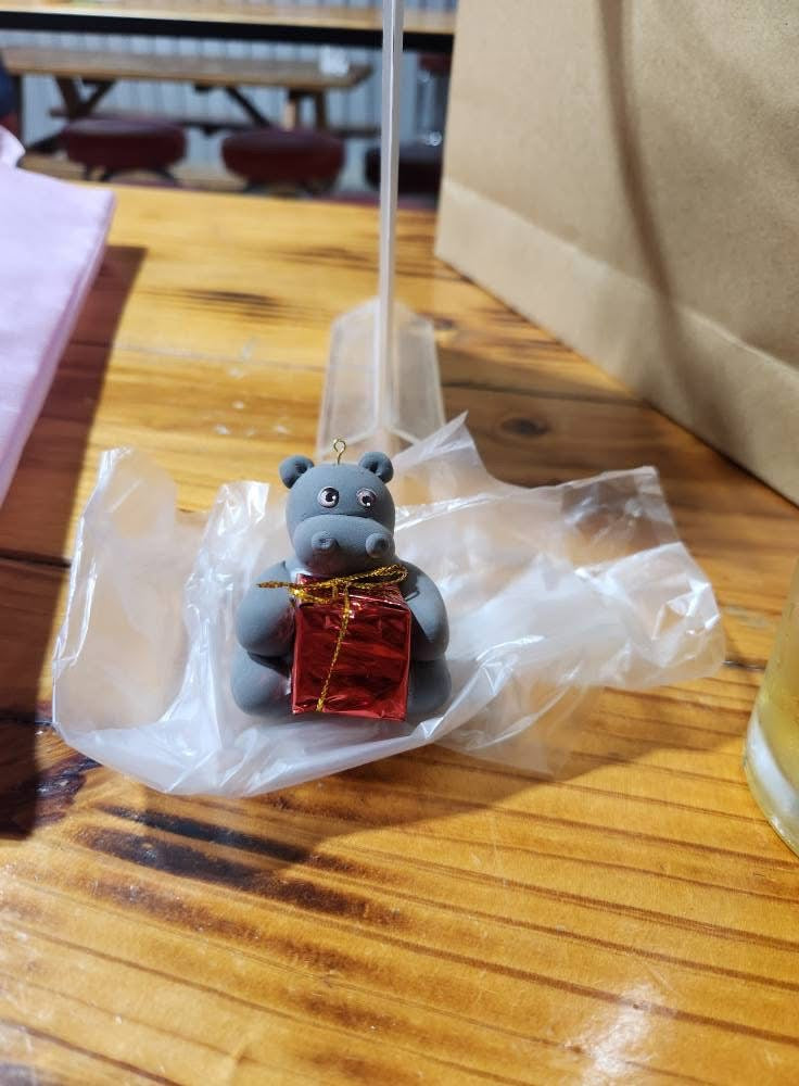 12/04/25 Foam Clay Hippo Christmas Ornament Class