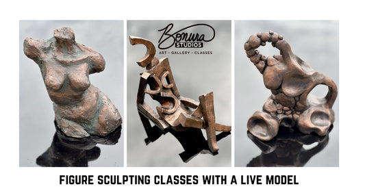 Sample sculpture created during a figure sculpting class.