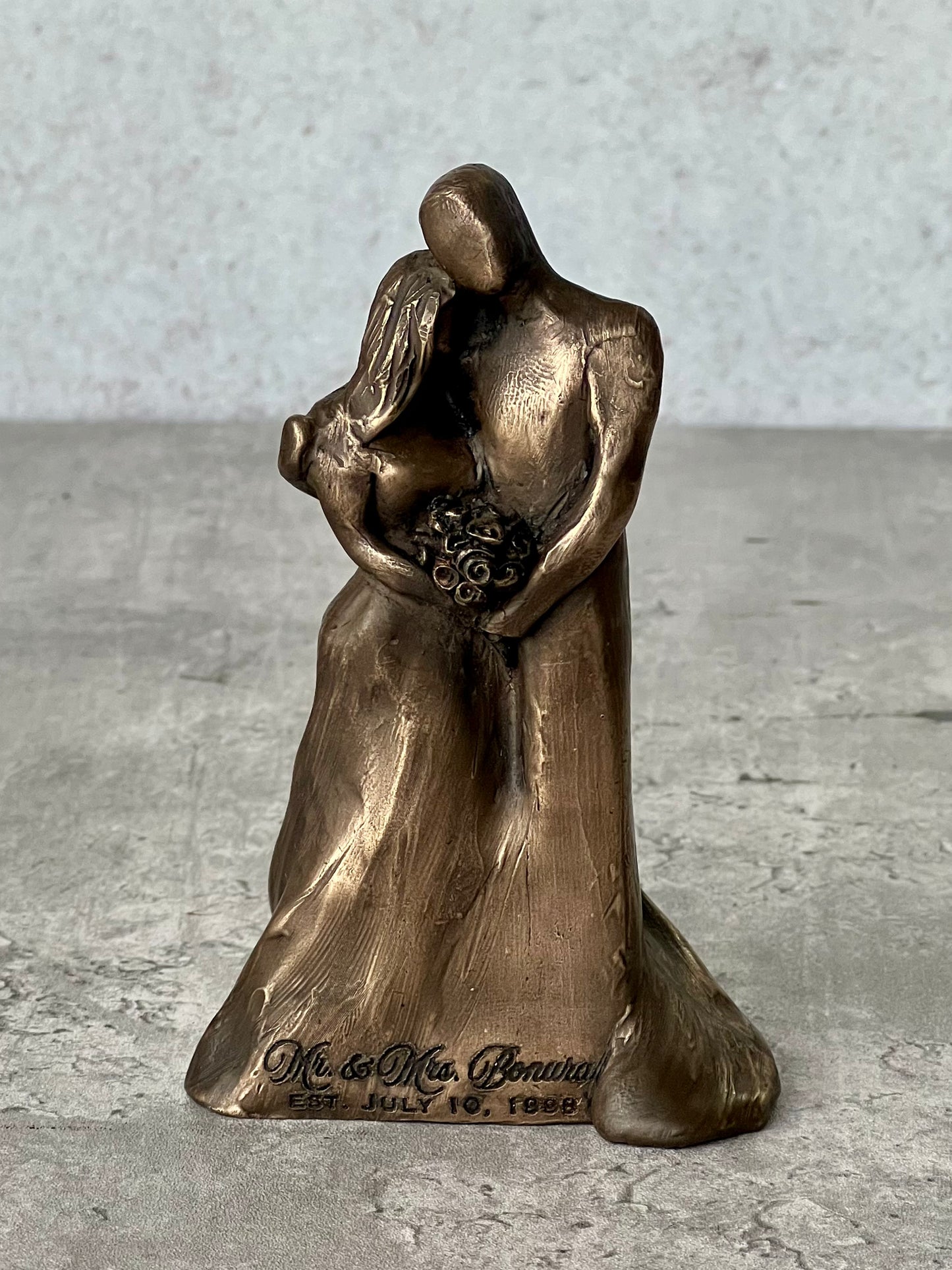 Bride & Groom Holiday Ornament – Custom Engraved Wedding Gift