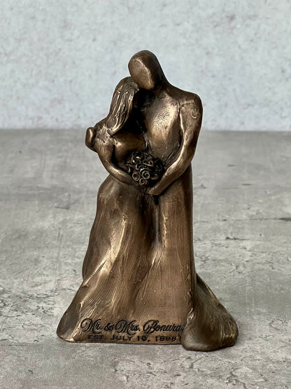 Bride & Groom Holiday Ornament – Custom Engraved Wedding Gift