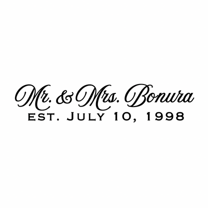 Bride & Groom Holiday Ornament – Custom Engraved Wedding Gift