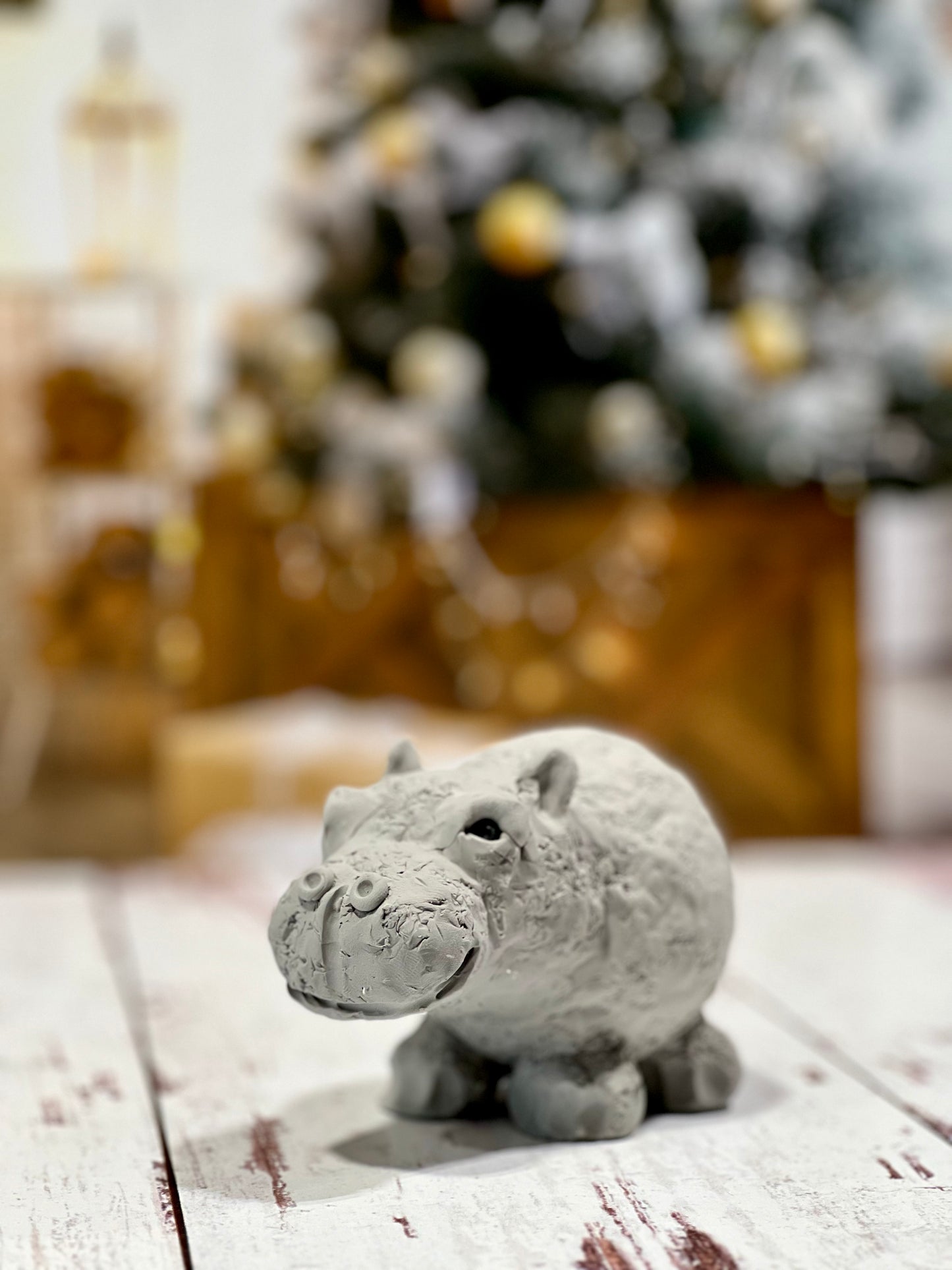 11/24/24 @3:15-4:15pm Sculpt a House Hippo or Ornament Class