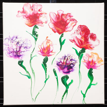 [6/19/26 @ 6pm] Paint Pour Floral Techniques Class