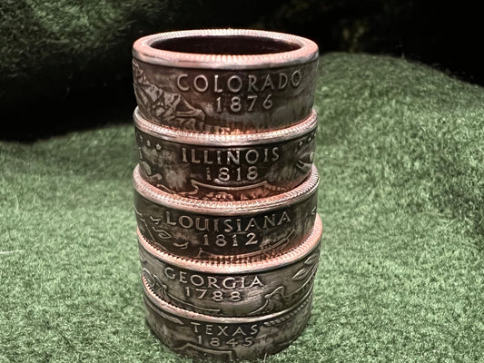 Statehood Coin Rings Copper-Clad