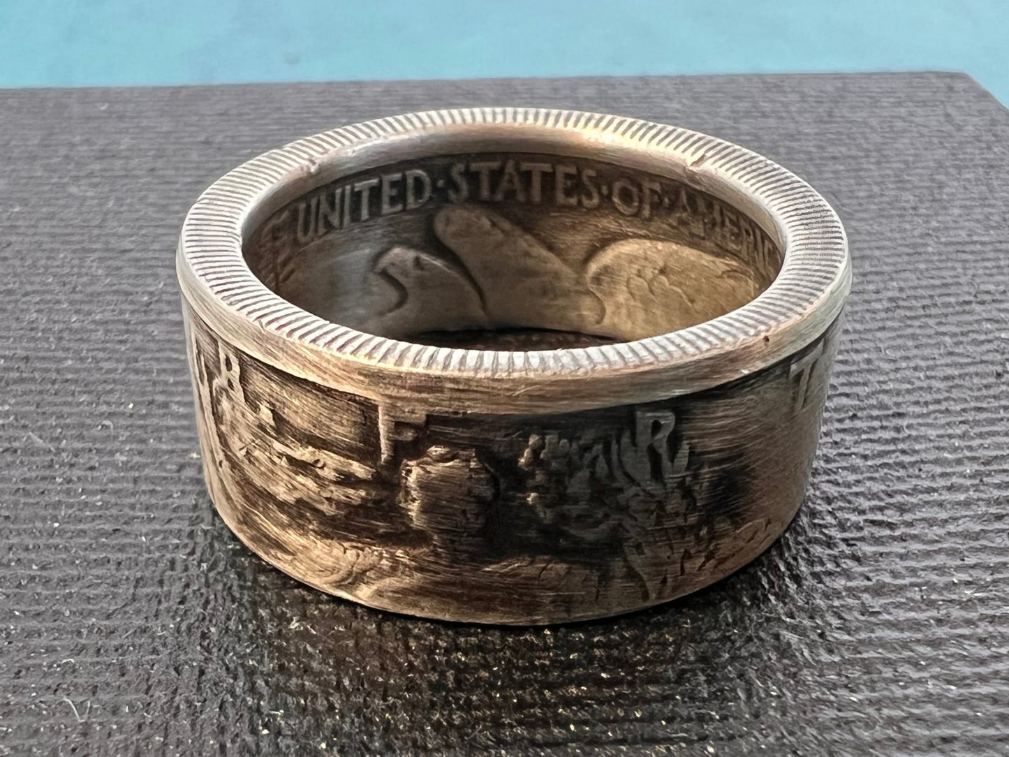 Silver Walking Liberty Half Dollar Coin Rings