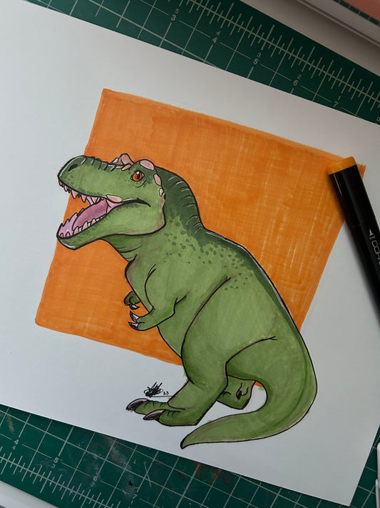 T-Rex Illustration Drawing Class 12/16/2023 @10am-12pm $20
