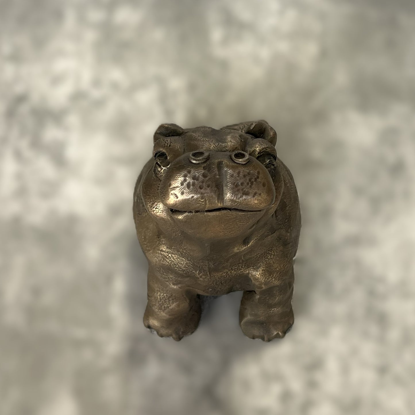 Yogi Hippo Sculpture, Upward Facing Dog Hippopotamus, Yoga Animal Figurine