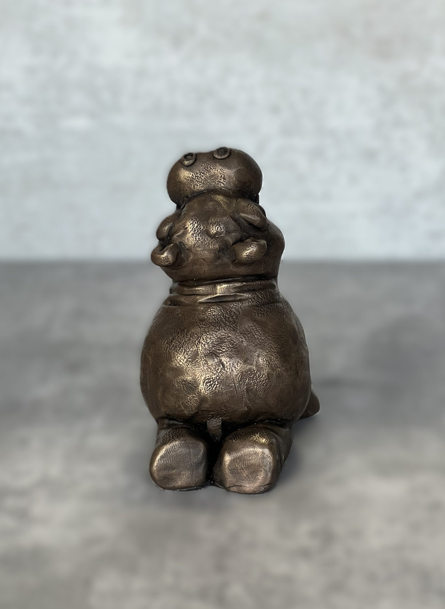 Yogi Hippo Sculpture, Upward Facing Dog Hippopotamus, Yoga Animal Figurine