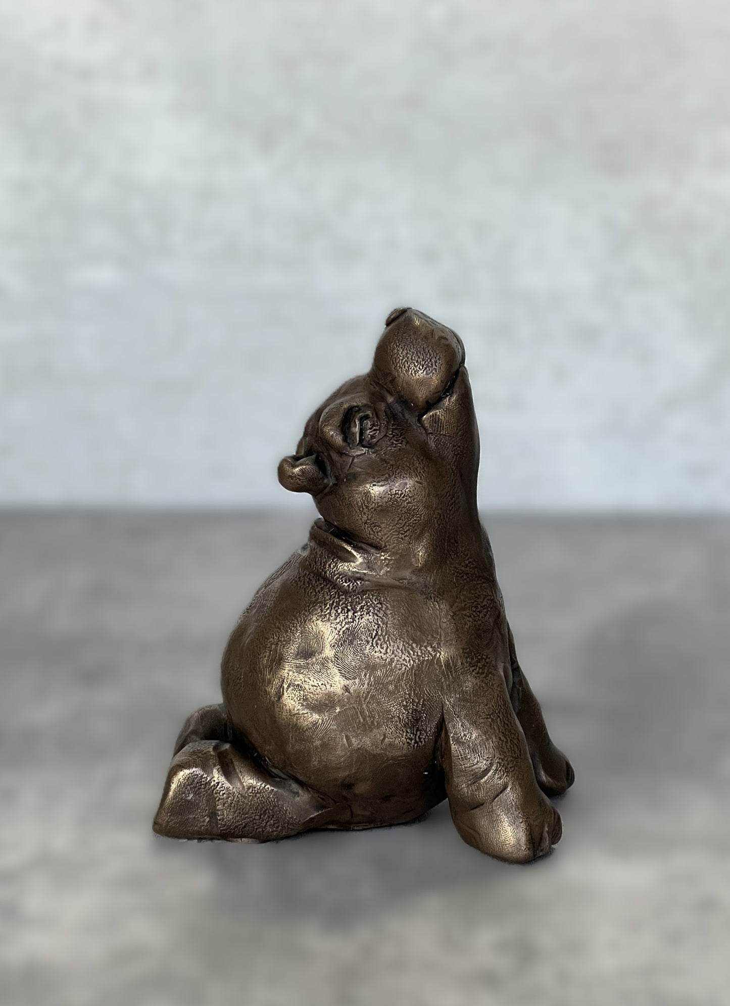 Yogi Hippo Sculpture, Upward Facing Dog Hippopotamus, Yoga Animal Figurine