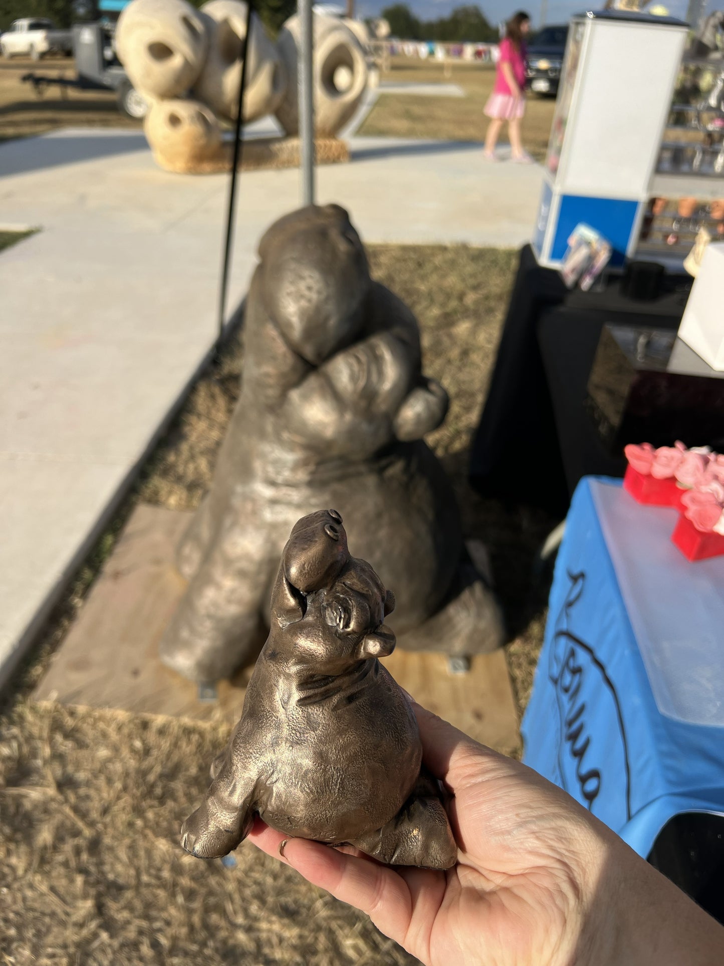 Yogi Hippo Sculpture, Upward Facing Dog Hippopotamus, Yoga Animal Figurine