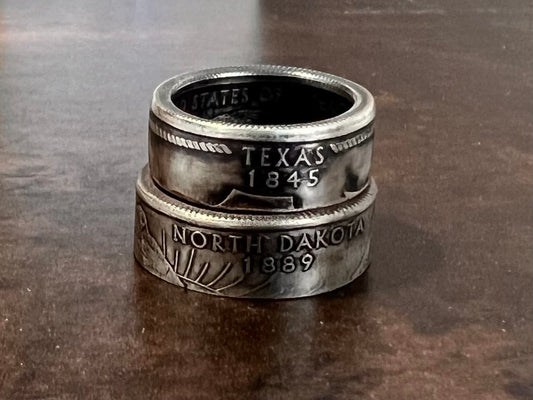 Silver Statehood Coin Rings