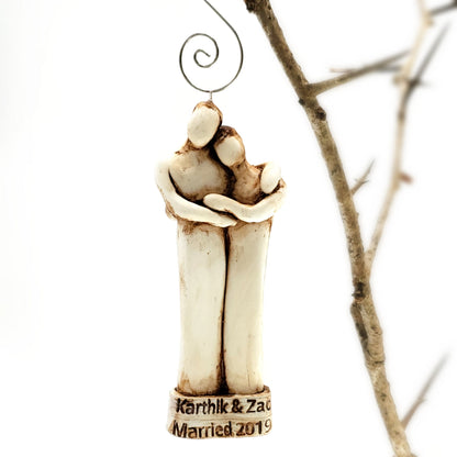 Our First Ornament, Two Married Men Wedding Ornament, LGBTQ