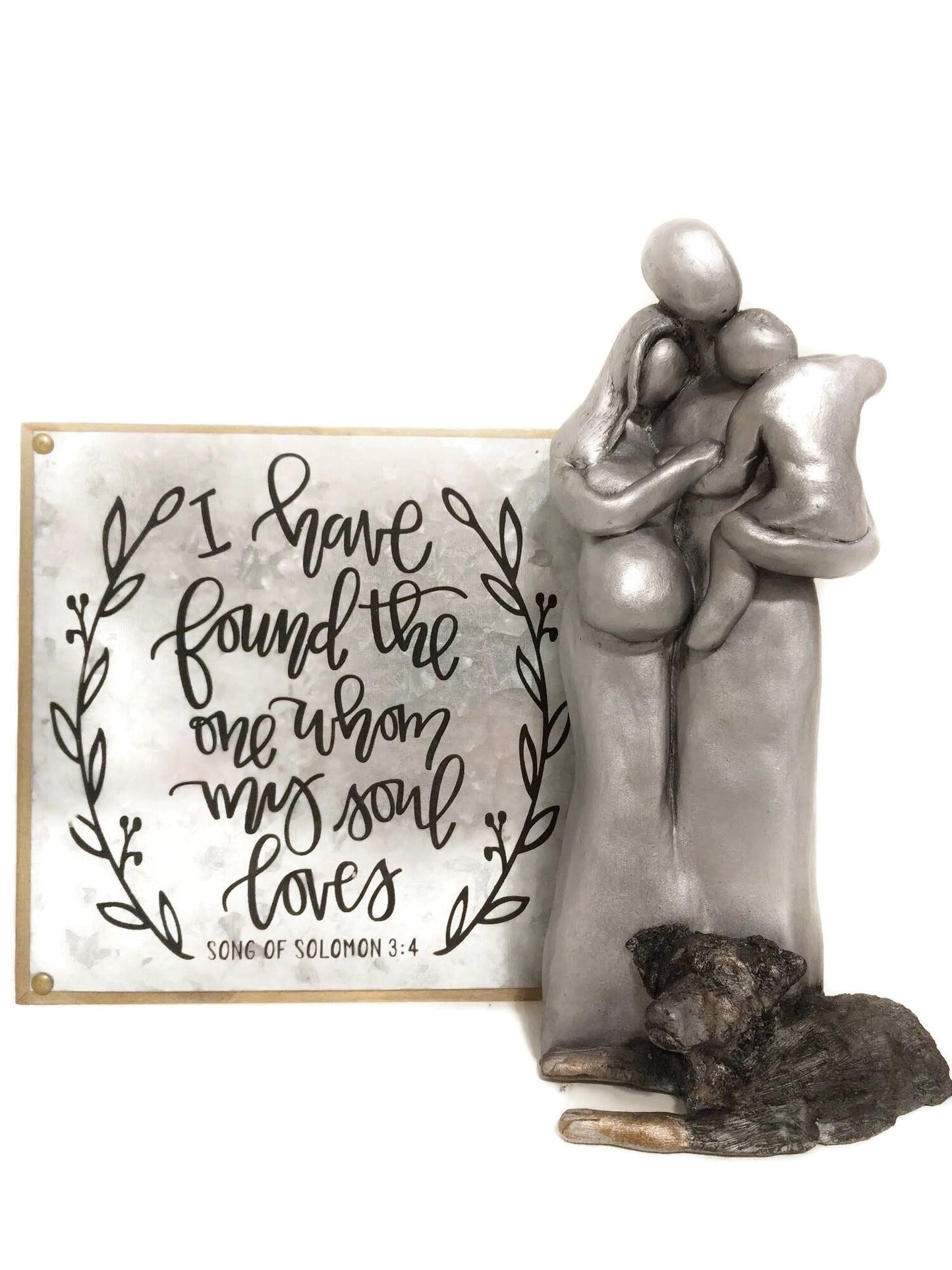 Pregnant Mother's Day Sculpture, Expecting Mom and Dad Sculpture, Expecting Couple, Mom To Be Figurine, Baby Shower Gift, Mother's Day Gift
