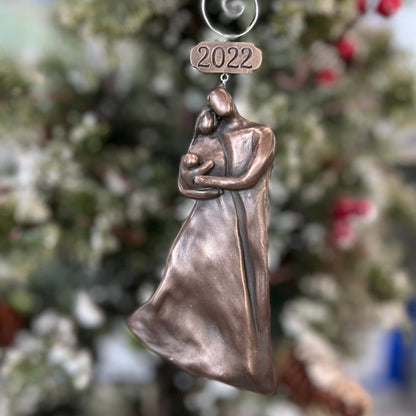 2023 Personalized Family Christmas Ornament with Baby, Family Of Three - Young Toddler Baby's First Christmas Ornament, Family's First Baby