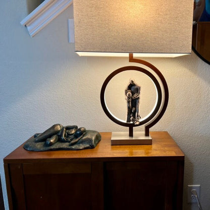 Family of Four Figurine Christmas Gift for Mom, Dad, Husband Wife 7th, 8th, 10th Anniversary Bronze, Aluminum or Copper Gift