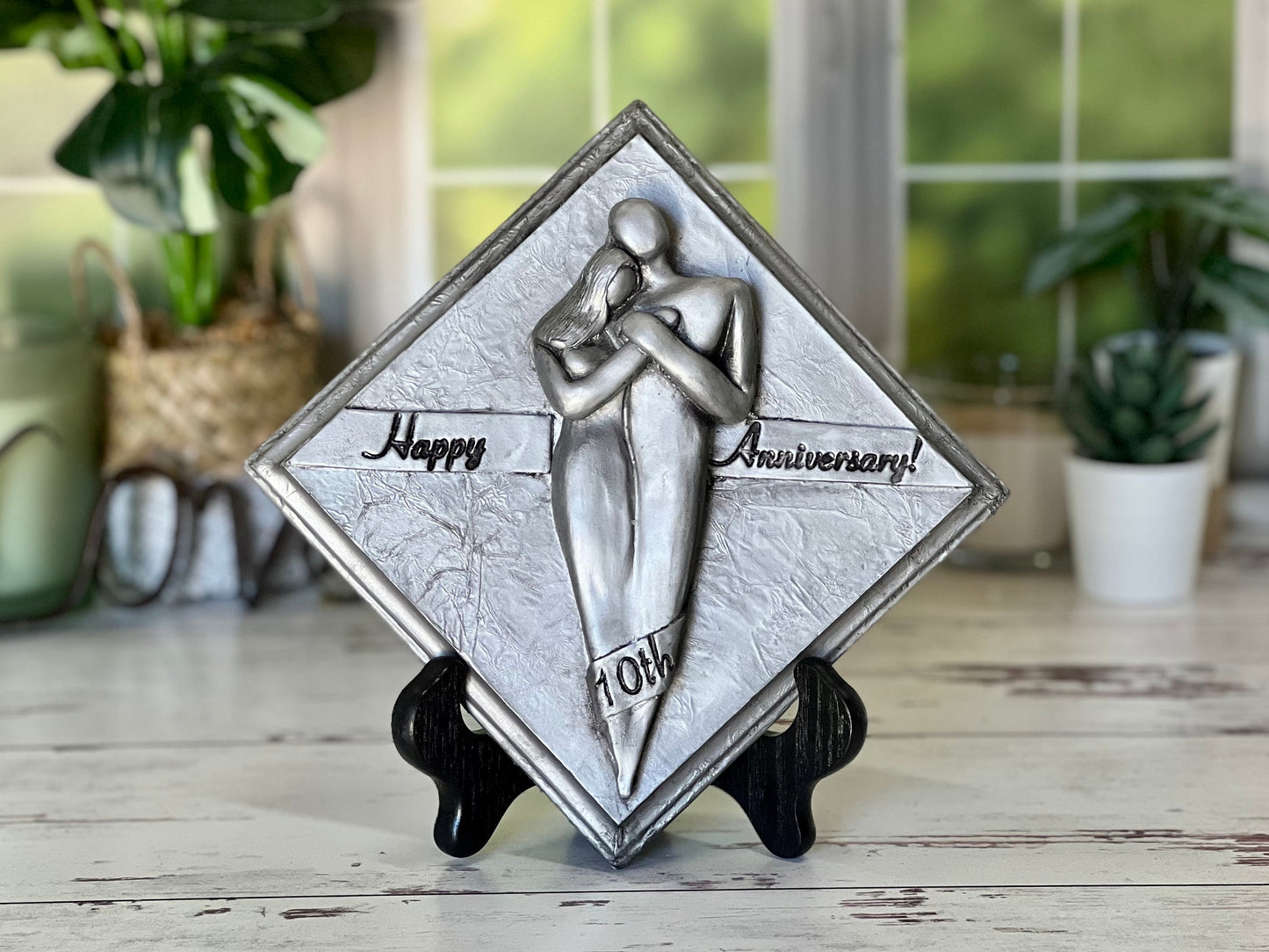 Happy 10 Year Anniversary Gift Aluminum Plaque, 10th Tenth Anniversary Gift for Men, 10 Anniversary Gift for Him, Gift for Her