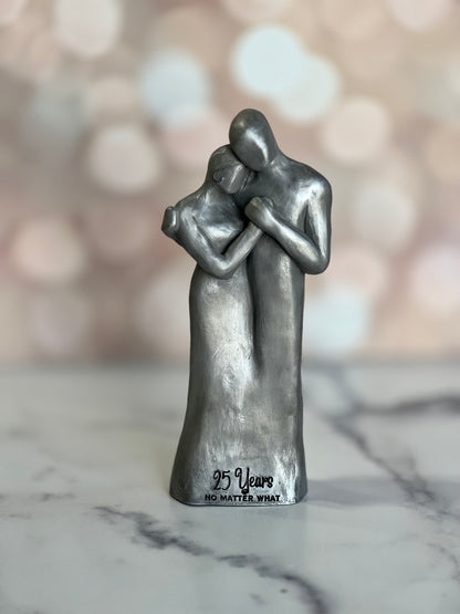 10 Year Anniversary Aluminum Sculpture, 10th Anniversary Gift for him, 10th Anniversary Gift for her, Tin Anniversary Gift, 10 year Tenth